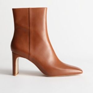 ISO &Other Stories Heeled Sq. Toe Boots